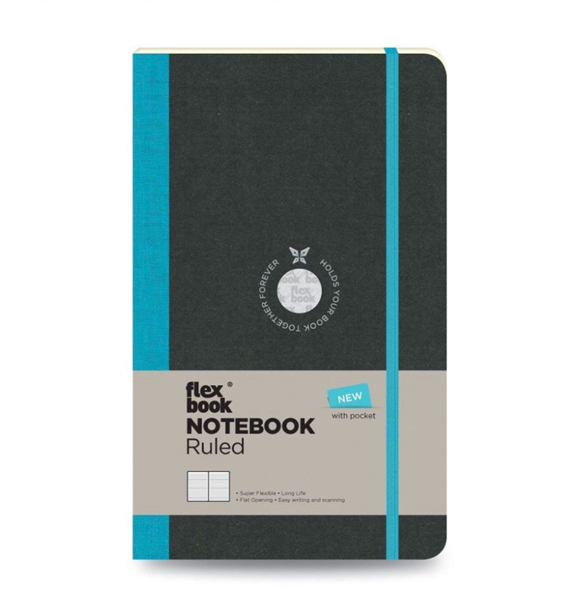 Flex Book 62 Esnek Notebook 13x21 Turkuaz Şeritli