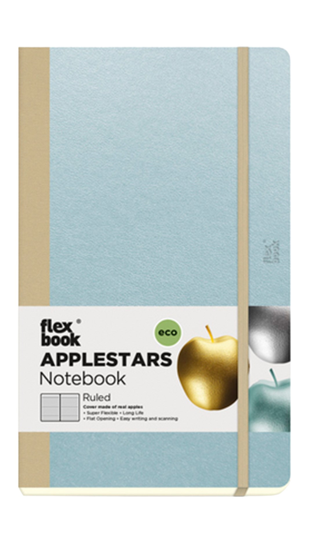 Flexbook FB131 Applestars Artic Blue Çizgili Defter – 13 × 21 cm
