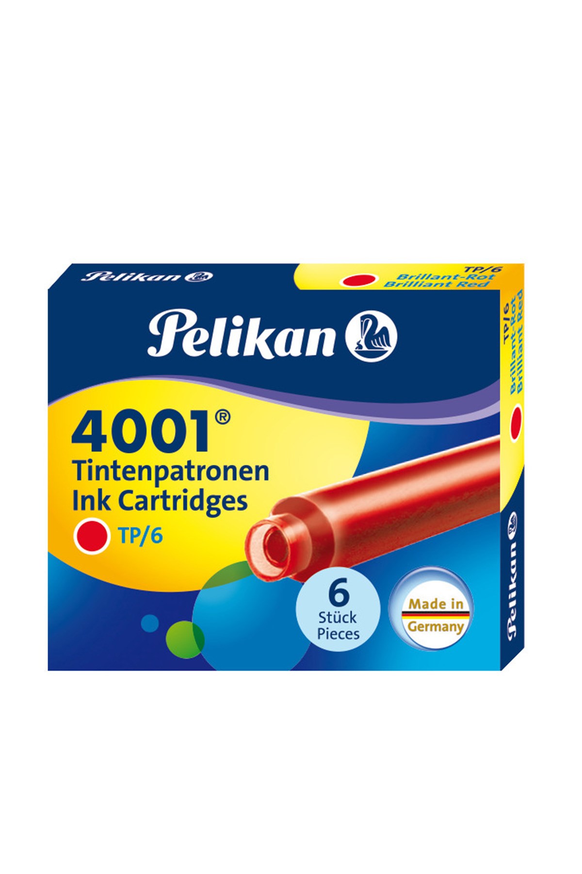 Pelikan TP6 Dolma Kalem Kartuşu Kırmızı