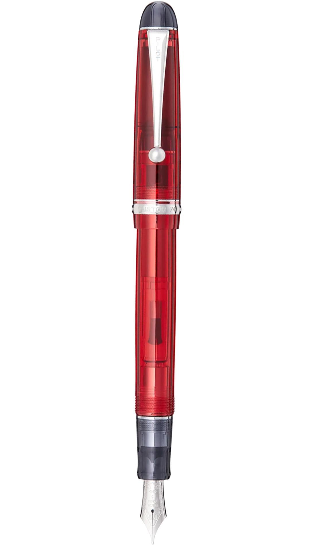 Pilot Custom 74 Demonstrator Red Fountain Pen - Medium