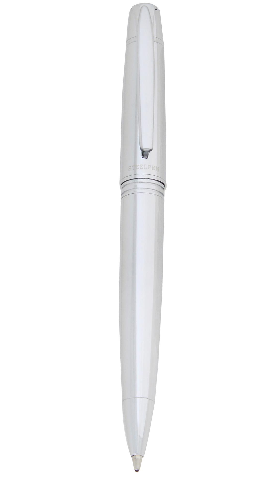 Steelpen 0020 Mini Tükenmez Kalem Parlak Krom Tükenmez