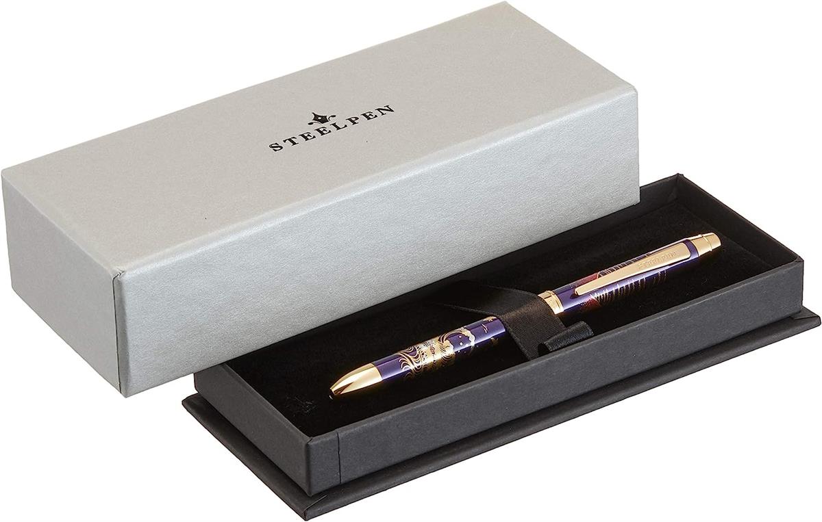 Steelpen 430-9 3 Fonksiyonlu Tükenmez Kalem MAVİ Gold Makie Sanatı