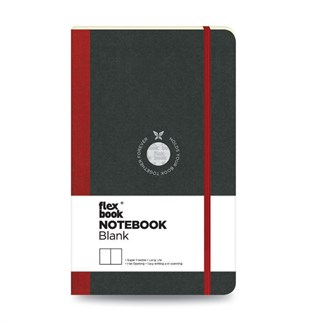 Flex Book 06 Esnek Notebook 13x21 Kırmızı Şerit Çizgisiz 192 Sayfa 85gr