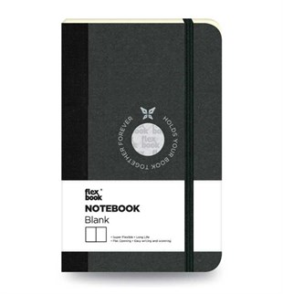Flex Book 07 Esnek Notebook 9x14 Siyah Şerit Çizgisiz 192 Sayfa 85gr