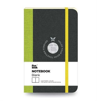 Flex Book 08 Esnek Notebook 9x14 Açık Yeşil Şerit Çizgisiz 192 Sayfa 85gr
