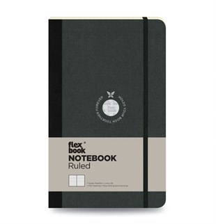 Flex Book 13 Esnek Notebook 13x21 Siyah Şerit Çizgili Tarihli 192 Sayfa 85gr