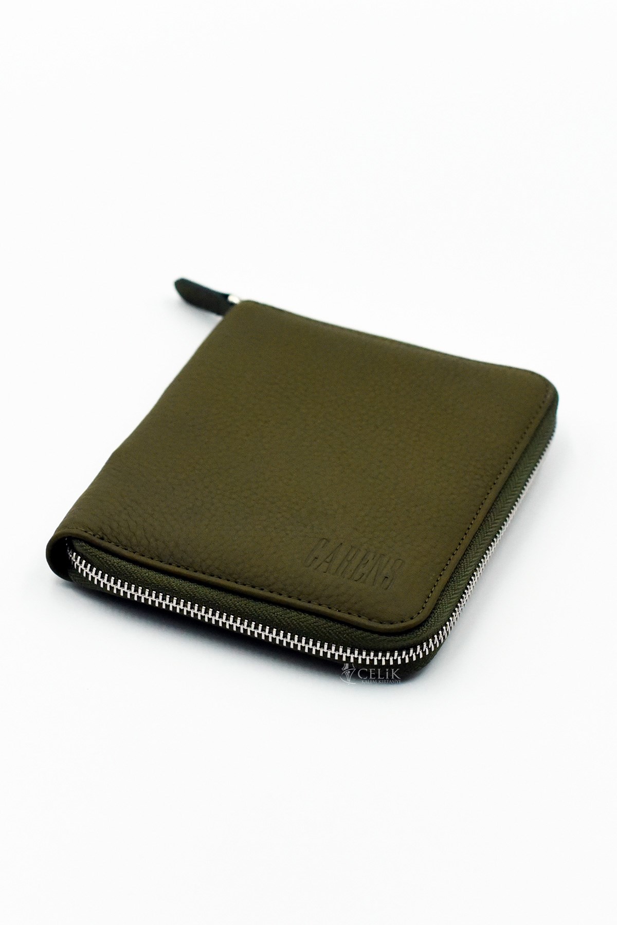 Carens Haki Hakiki Deri 6 Lı Kalem Çantası