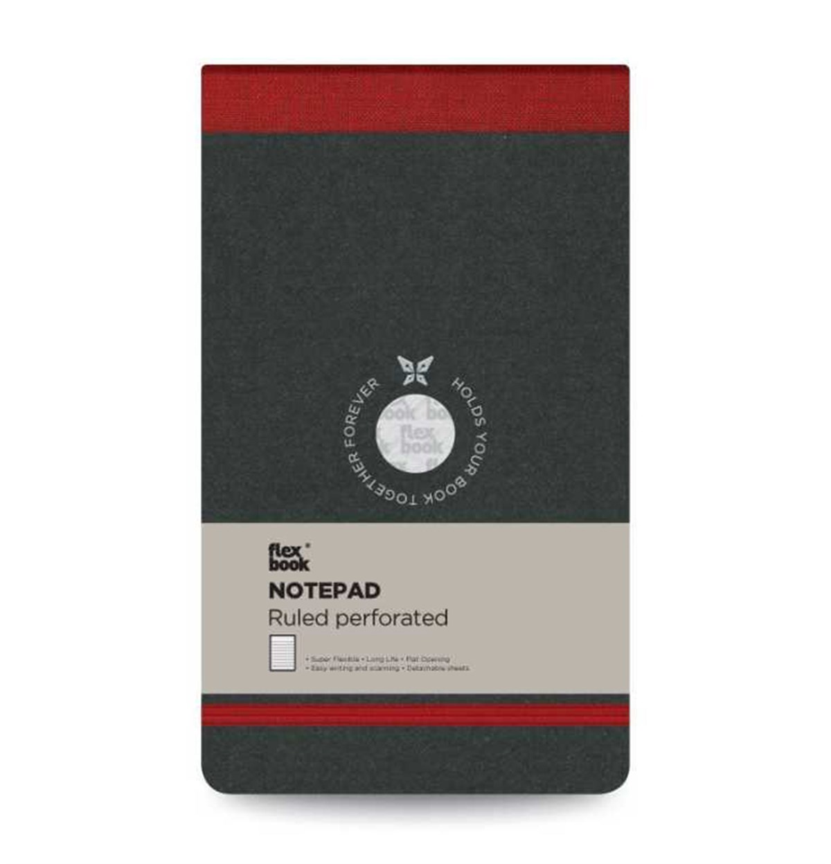 Flex Book 44 Esnek Notepad 10x17 Kırmızı Şerit Çizgili 160 Sayfa
