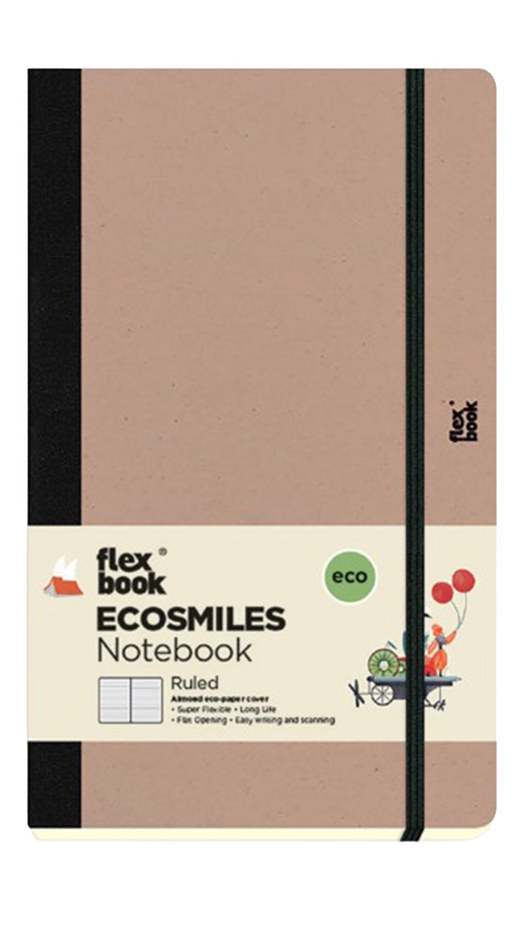 Flexbook Ecosmiles Almond Çizgili Defter – 13 × 21 cm
