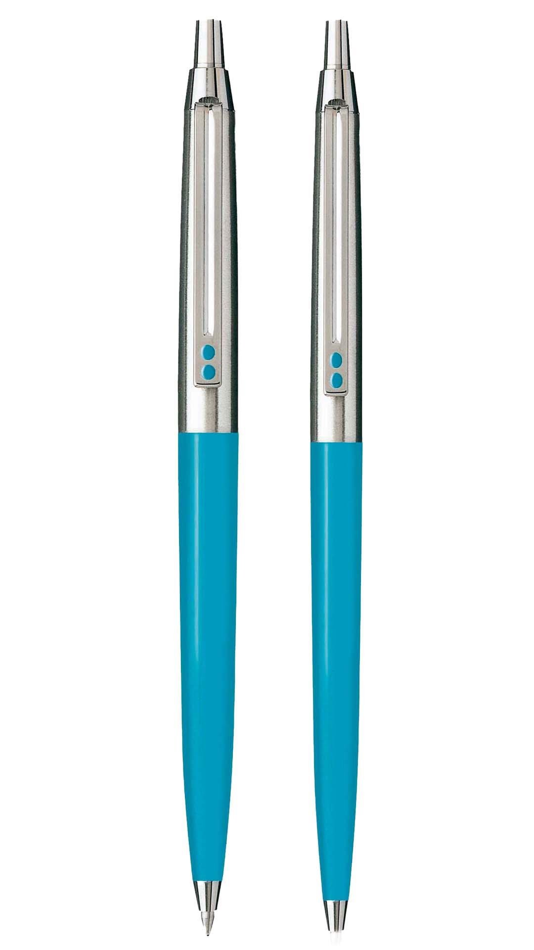 Inoxcrom 55 Fiesta Serisi Cyan Tükenmez Kalem + Versatil Kalem