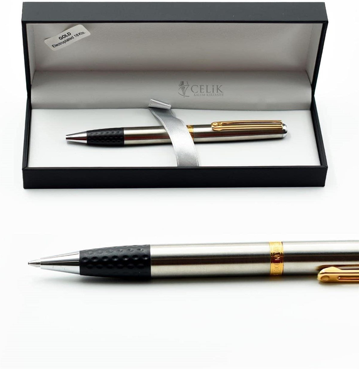 Inoxcrom Wall Street Serisi Elegance Steel Gold Dolma Kalem + Tükenmez Kalem