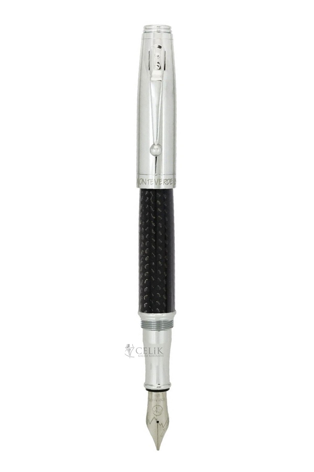Monteverde Invincia Serisi MV40065 Chrome Carbon Fiber Dolma Kalem M Uç