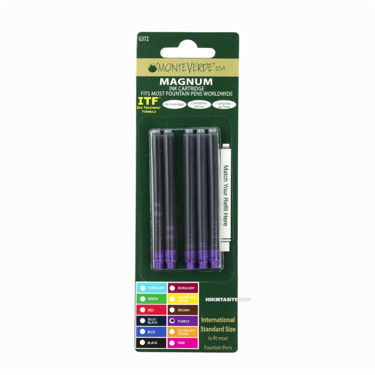 Monteverde Kartuş Serisi Magnum Kartuş Purple 5'li