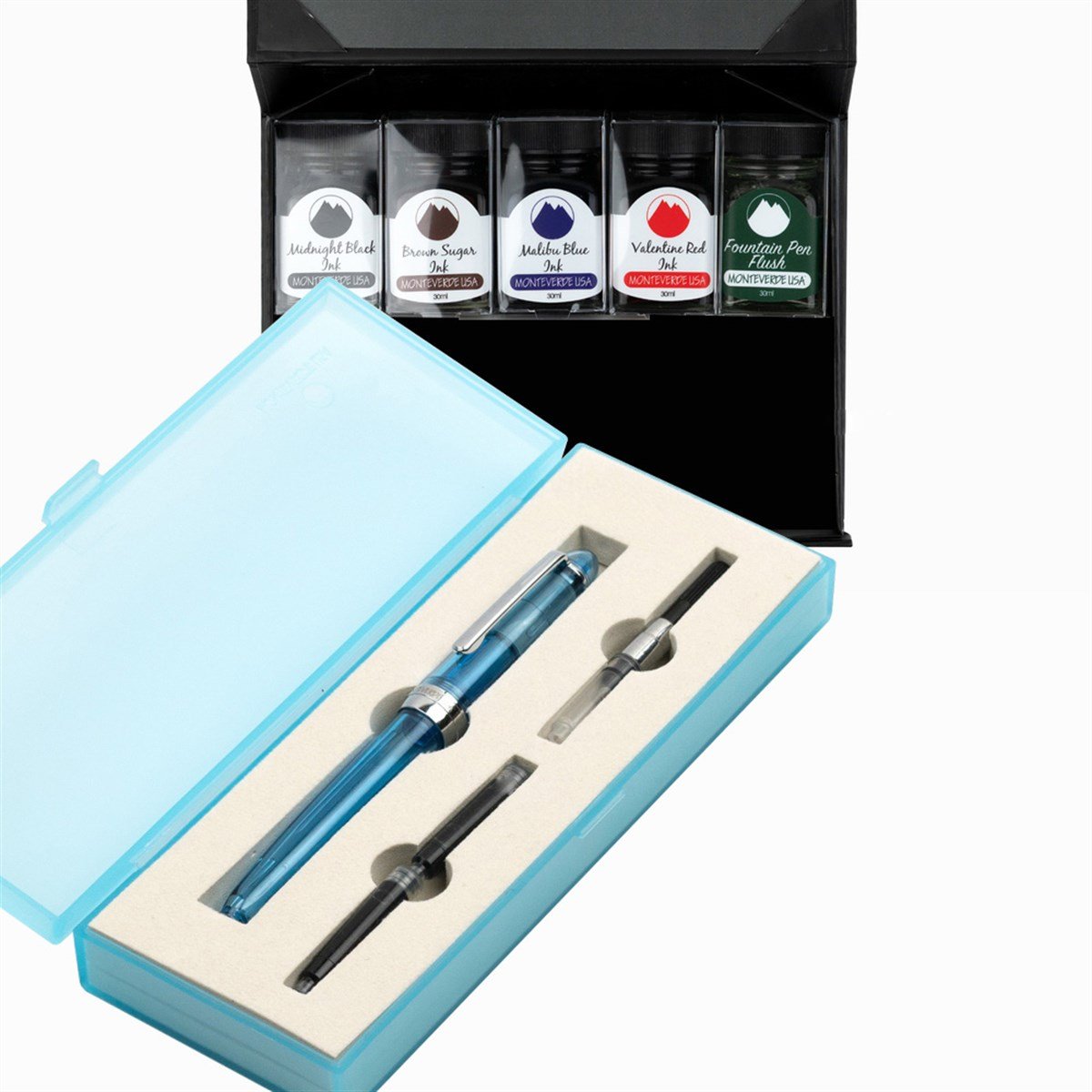 Monteverde Monza Signature Island Blue S Uç Dolma Kalem + Mürekkep Seti