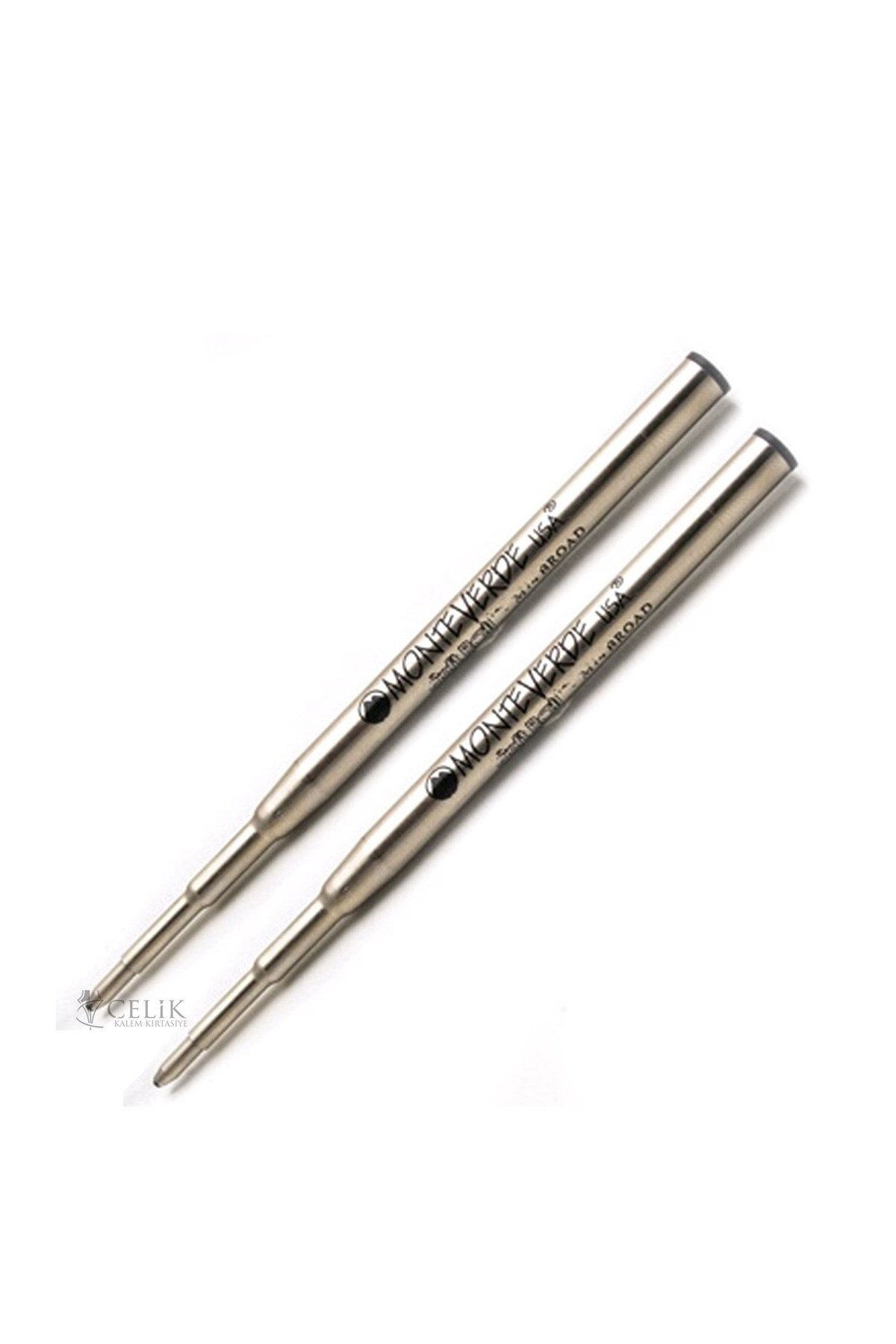 Monteverde Refil Serisi M142 Montblanc Metal Siyah Tükenmez Kalem Yedek 2'li B Uç