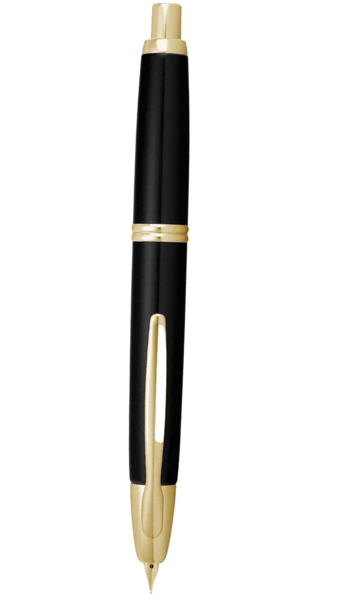 PILOT Capless Gold Trim Dolma Kalem FM Uç Siyah 