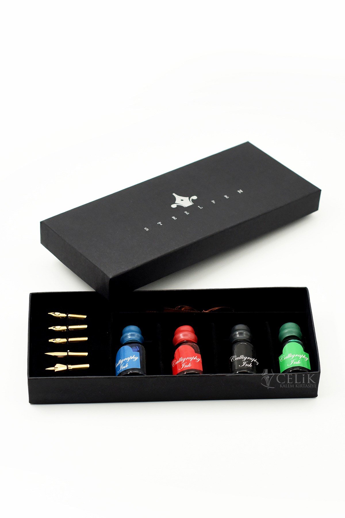 Steelpen Calligraphy Serisi CS1509 Ahşap Kaligrafi Kalem Seti