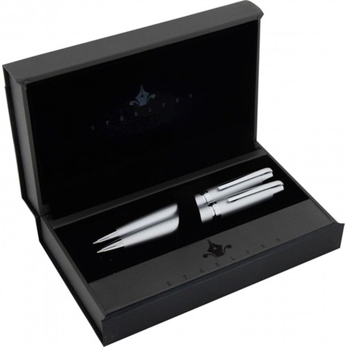 Steelpen Carens Serisi P265 Mat Krom Tükenmez Kalem+Versatil Kalem