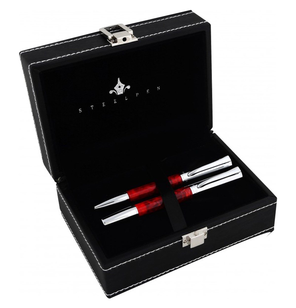 Steelpen Elite Serisi 5062 Elite Bordo Dolma Kalem+Tükenmez Kalem