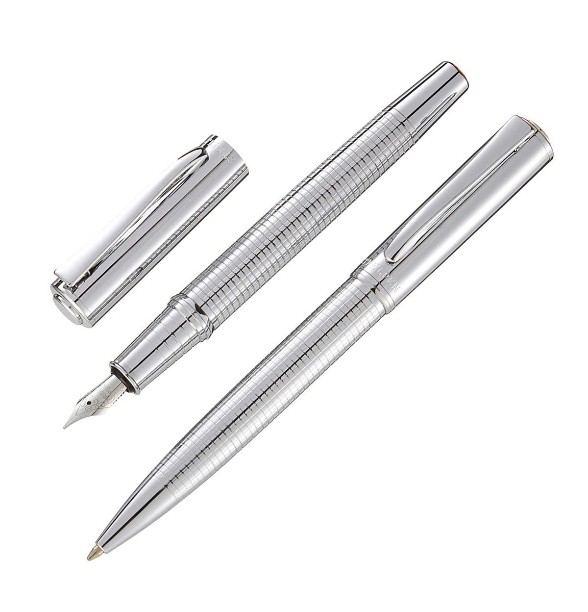 Steelpen Elite Serisi 5064 Elite Krom Dolma Kalem+Tükenmez Kalem