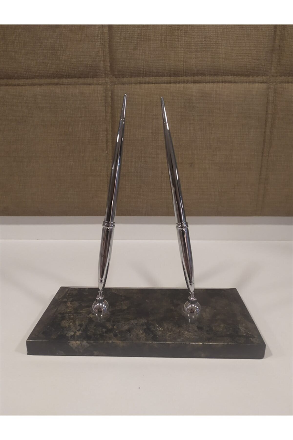Steelpen  NO 56 Krom Çiftli Mermer Masa Seti