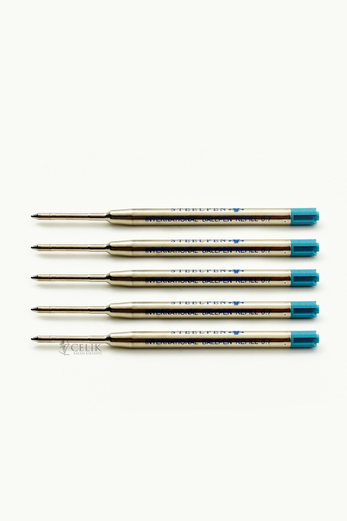 Steelpen Parker Tipi Metal 5'li Mavi Refil 0.7