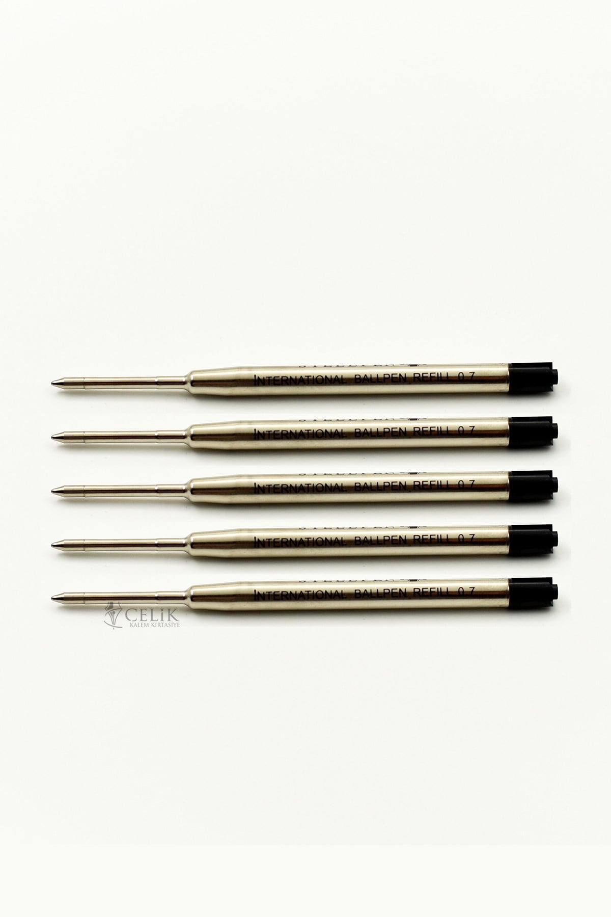 Steelpen Parker Tipi Metal Siyah 5'li Refil 0.7