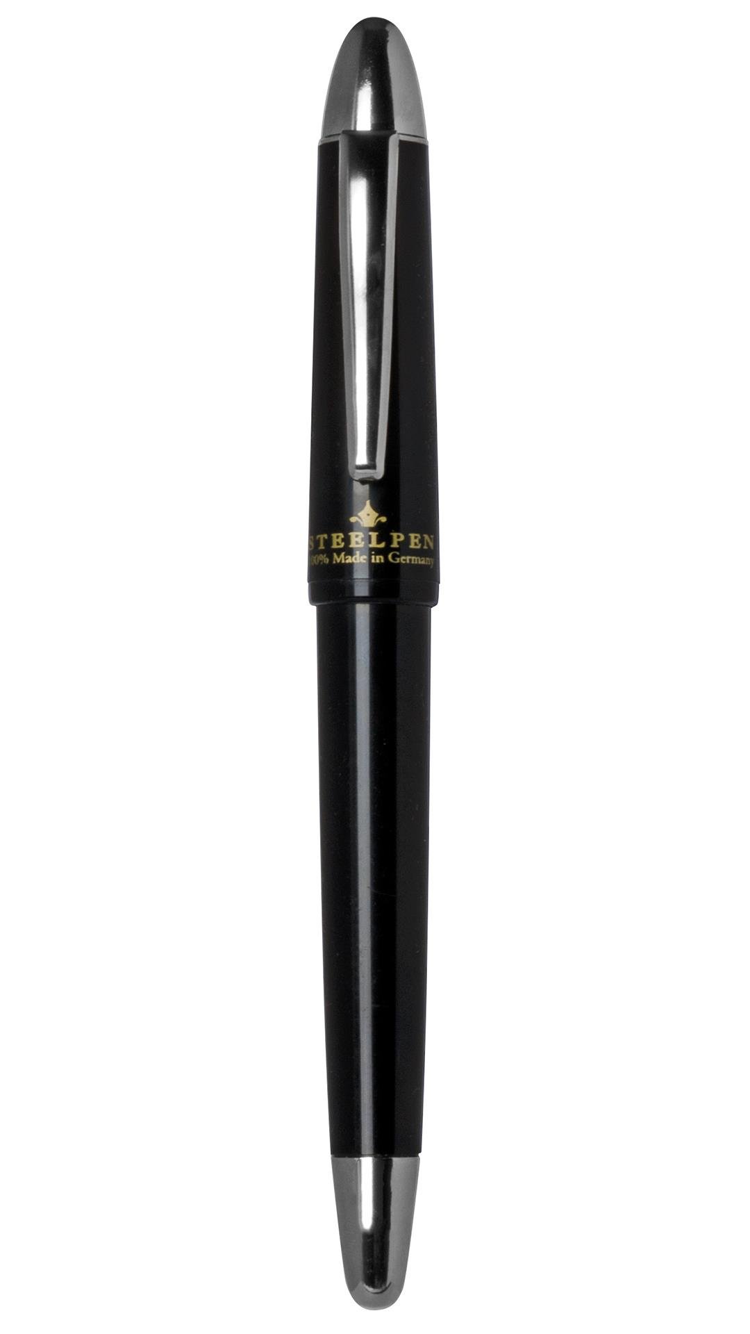 Steelpen Pearl Serisi 4536 DK Siyah Krom Dolma Kalem