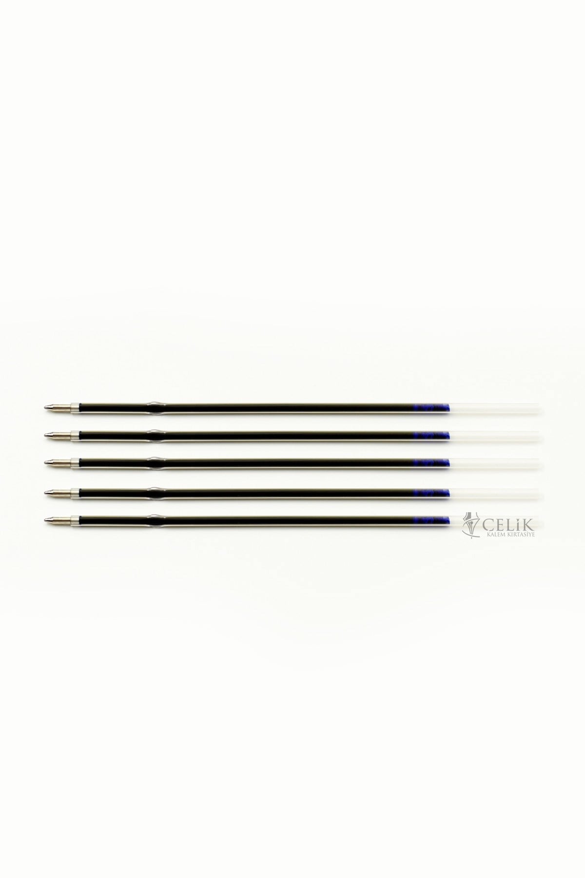 Steelpen Plastik Yedek 5'li Uzun Normal Mavi