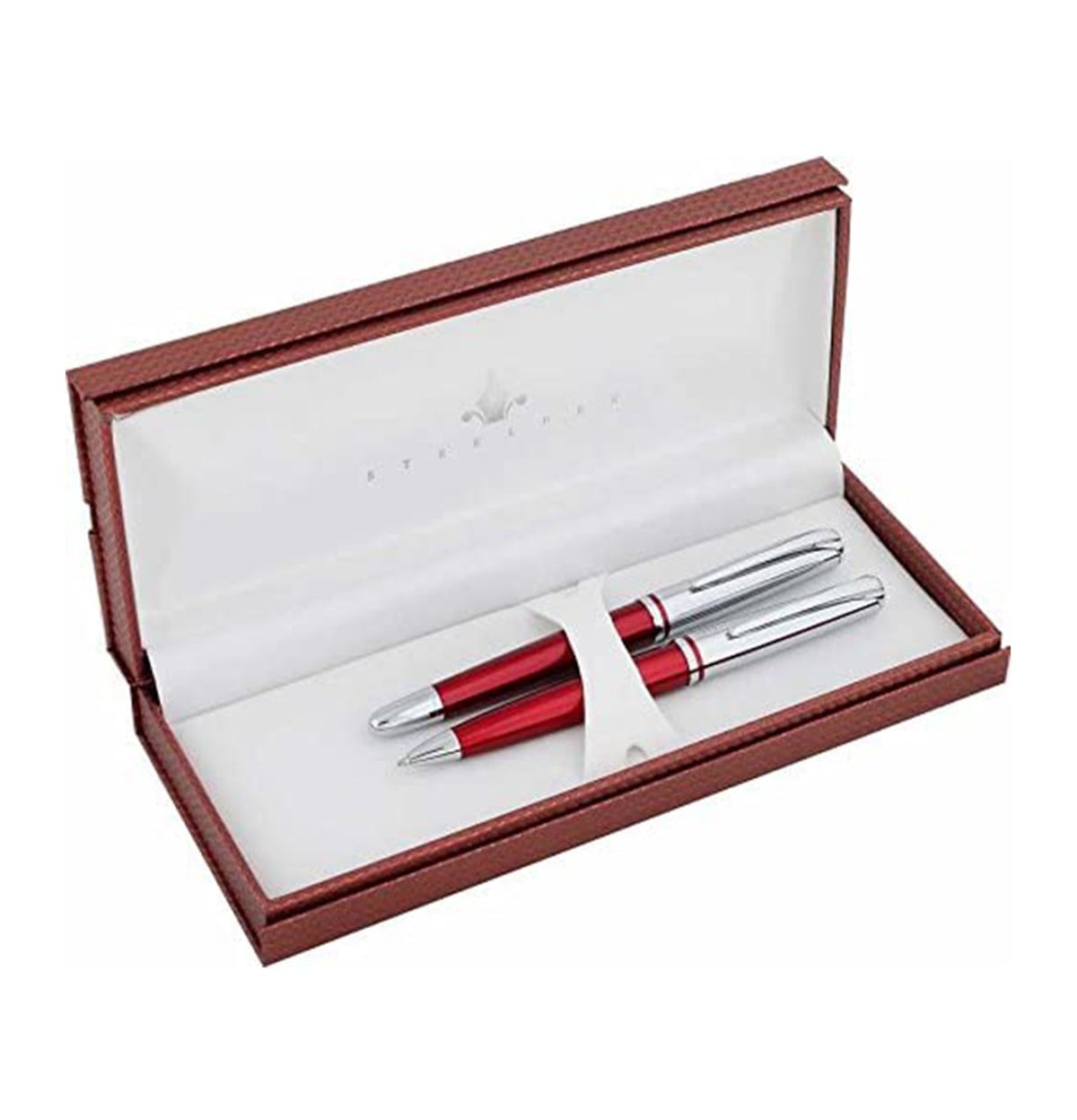 Steelpen Saturn Serisi 2353 Bordo Dolma Kalem+Tükenmez Kalem