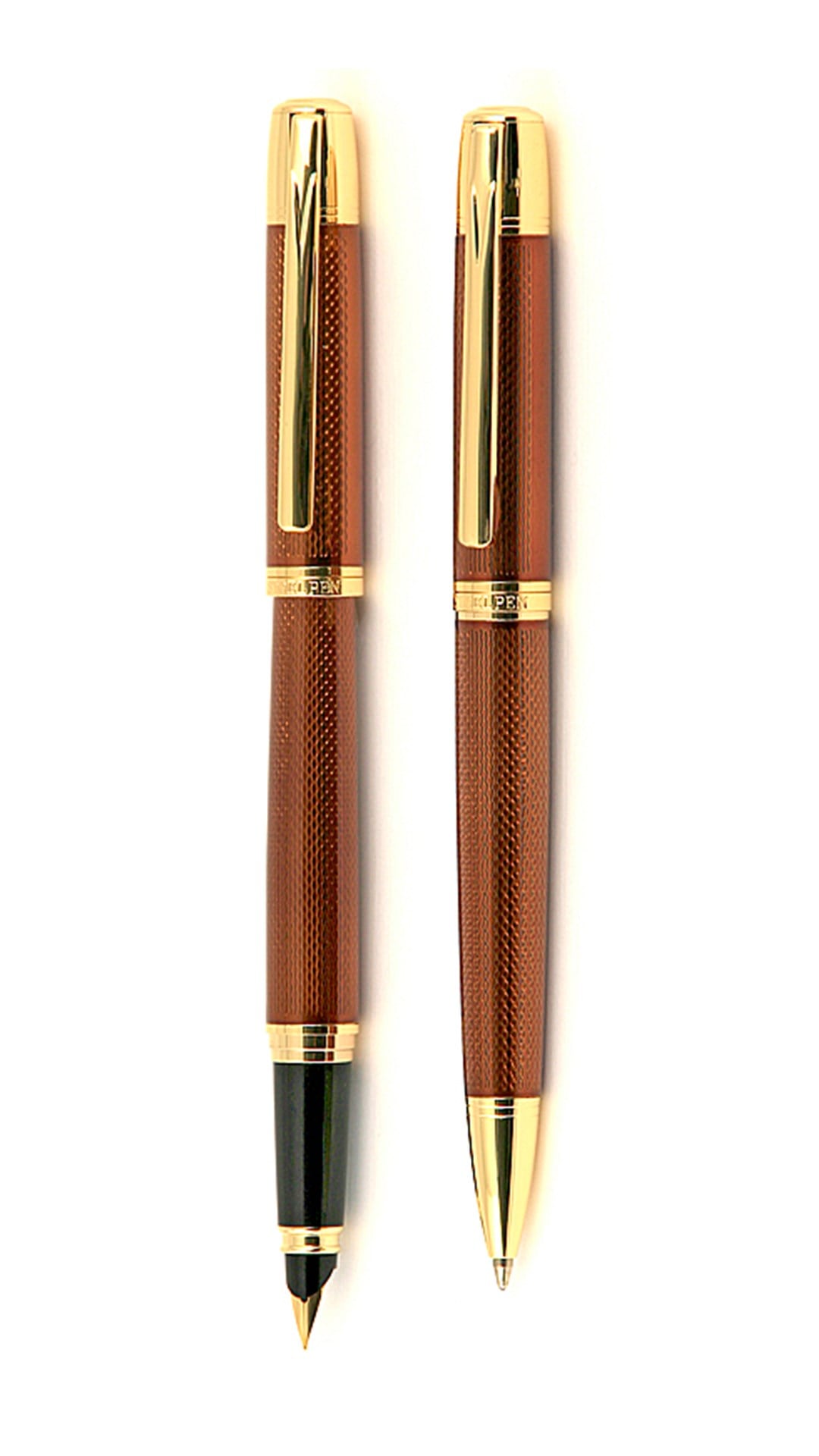 Steelpen Serra Serisi 800-3 Bronz Dolma Kalem+Tükenmez Kalem 