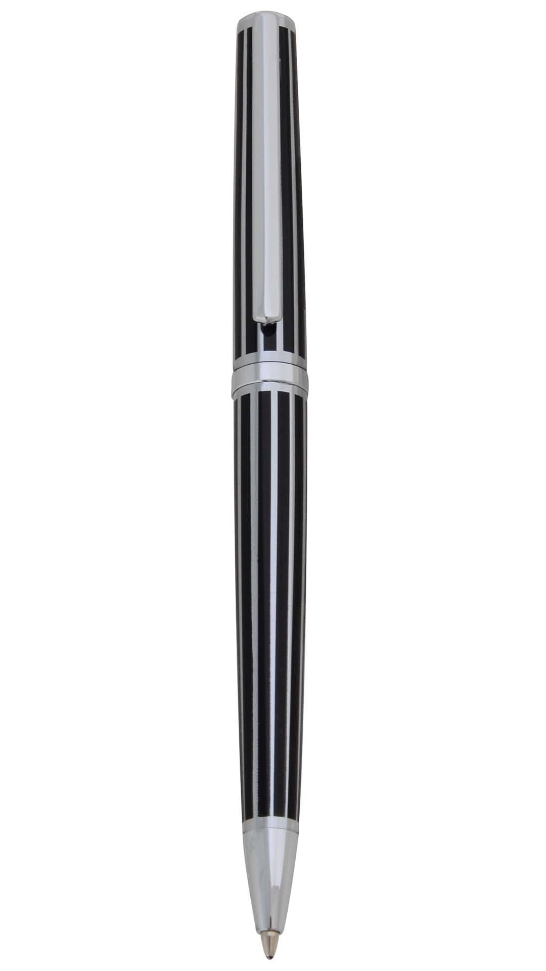 Steelpen Slim Serisi 8134 Siyah Çizgili Tükenmez Kalem