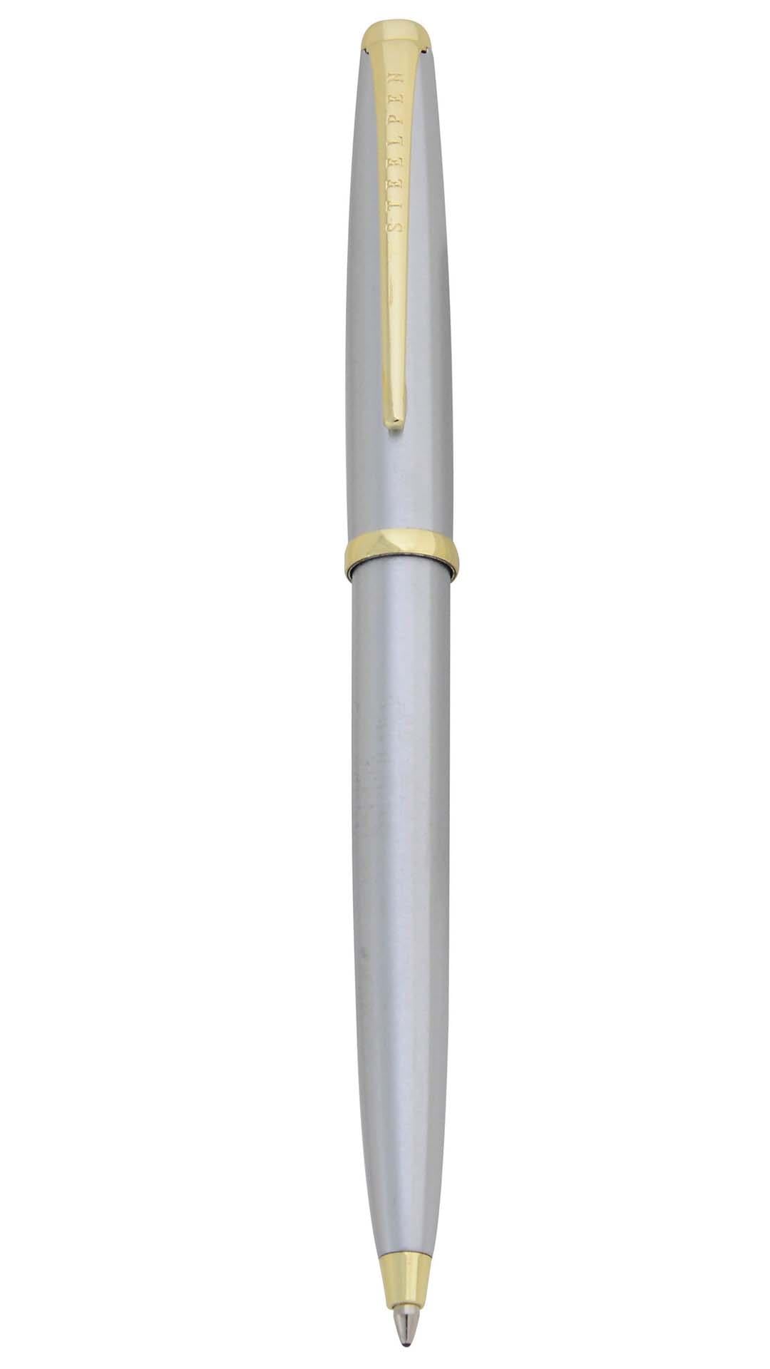 Steelpen Star Serisi 663 Gold Krom Tükenmez Kalem