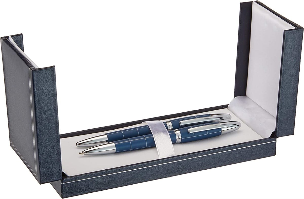 Steelpen Venüs Serisi 1712TV Slayt Mavi Tükenmez Kalem+Versatil Kalem