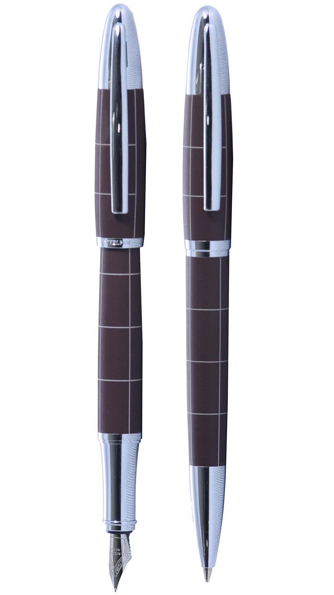 Steelpen Venüs Serisi 1713DT Kahve Dolma Kalem+Tükenmez Kalem