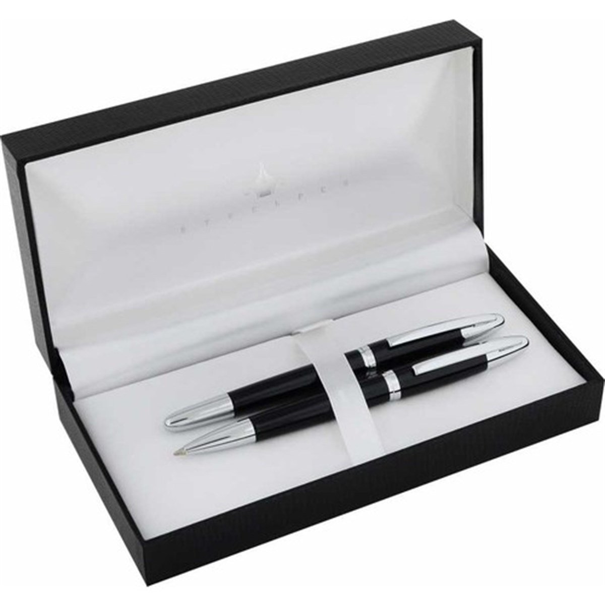 Steelpen Venüs Serisi 171DT Siyah Krom Dolma Kalem+Tükenmez Kalem