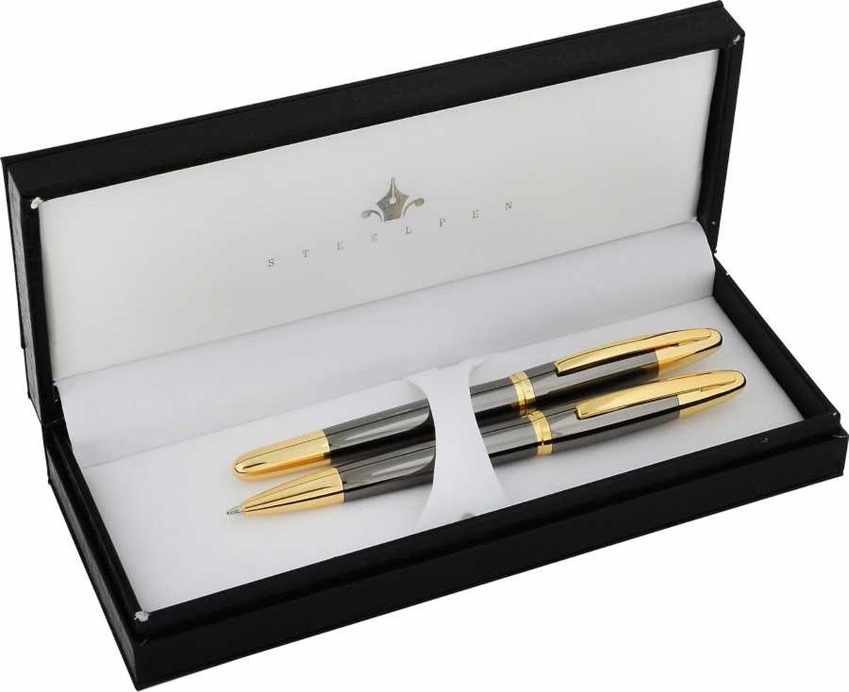 Steelpen Venüs Serisi 181 Gold Titanium Dolma Kalem +TÜKENMEZ Kalem 