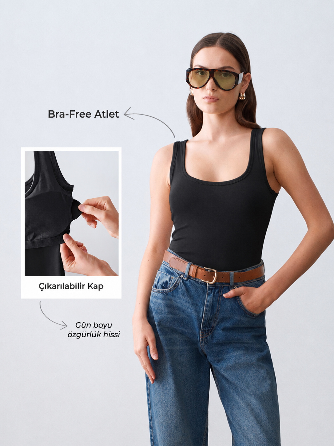 Bra-Free Atlet - SİYAH