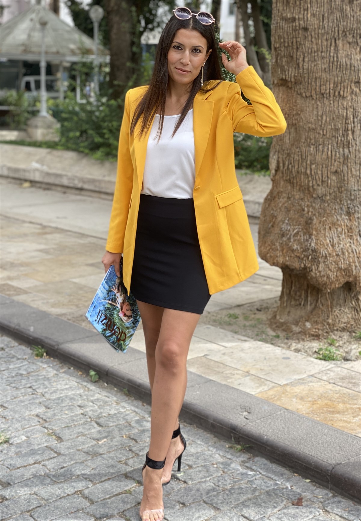 Kadın Hardal Renk Blazer Ceket - Tuğbali Butik
