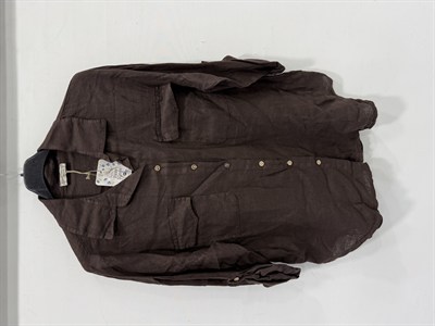 Bear Kadın İtalyan Katlanır Uzun Kollu Oversize Uzun Keten Gömlek 40 - 44 Beden