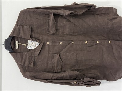 Bear Kadın İtalyan Katlanır Uzun Kollu Oversize Uzun Keten Gömlek 40 - 44 Beden