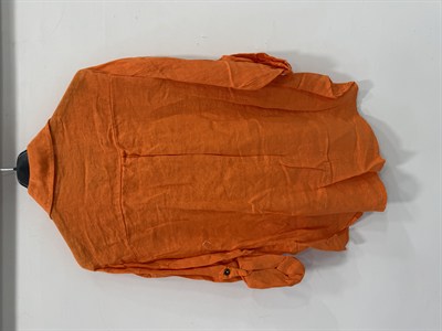Arancio Kadın İtalyan Katlanır Uzun Kollu Oversize Uzun Keten Gömlek 40 - 44 Beden