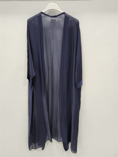 Kadın Lacivert İtalyan Uzun İpek Kaftan