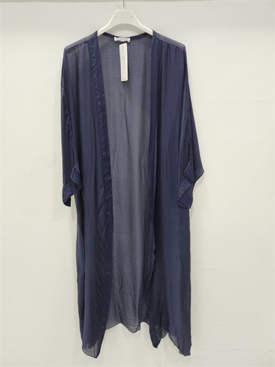 Kadın Lacivert İtalyan Uzun İpek Kaftan