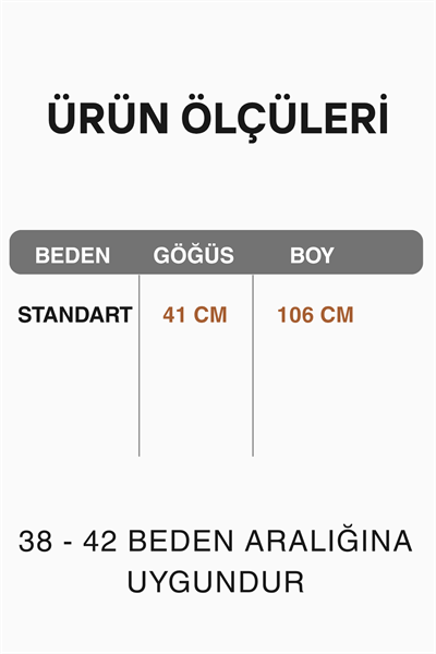 Yakası Püsküllü Sırtı Lastikli Ayarlanabilir İp Askılı Dantelli Astarlı Midi Elbise 38 - 42 Beden