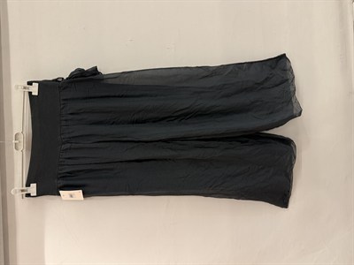 Antrasit Kadın İtalyan Beli İpek Kuşaklı Bol Paça Astarlı İpek Pantolon 36 - 42 Beden