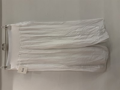 Beyaz Kadın İtalyan Beli İpek Kuşaklı Bol Paça Astarlı İpek Pantolon 36 - 42 Beden