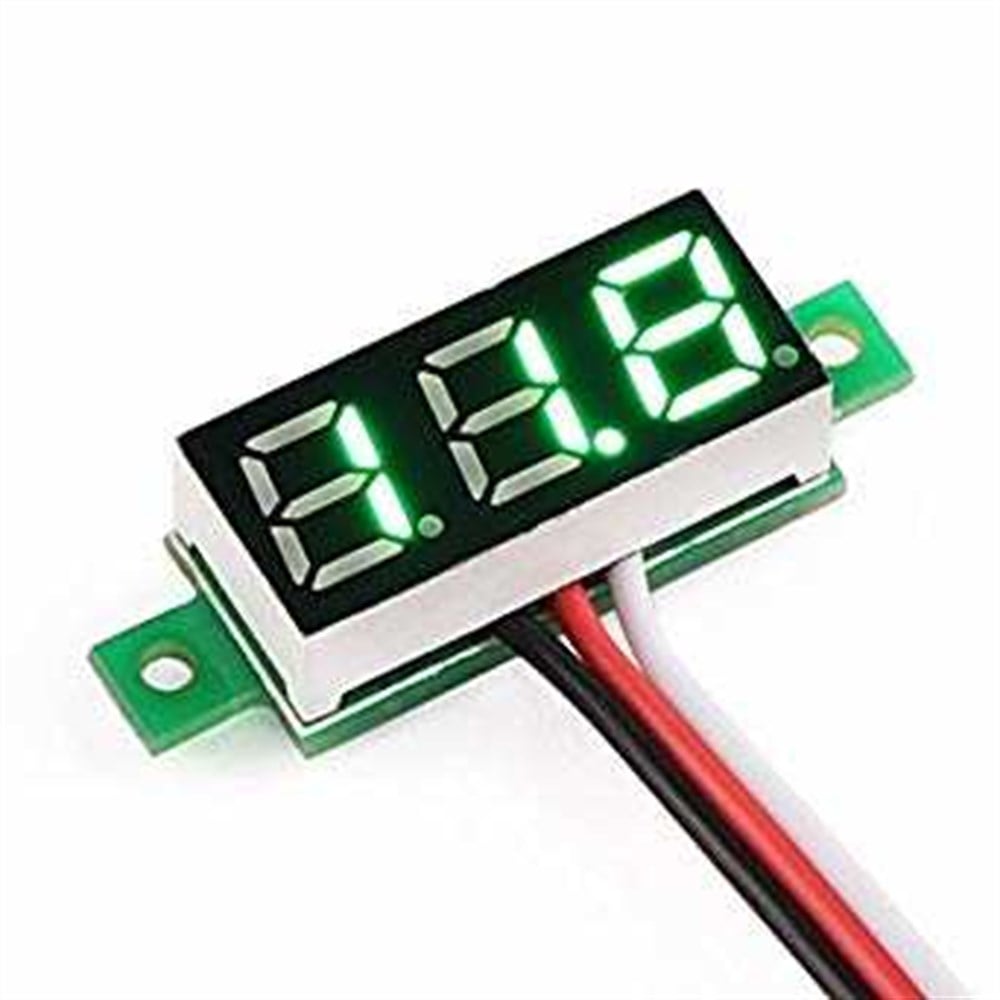 0.28inch 0-100 3 kablolu DC Voltmeter Yeşil