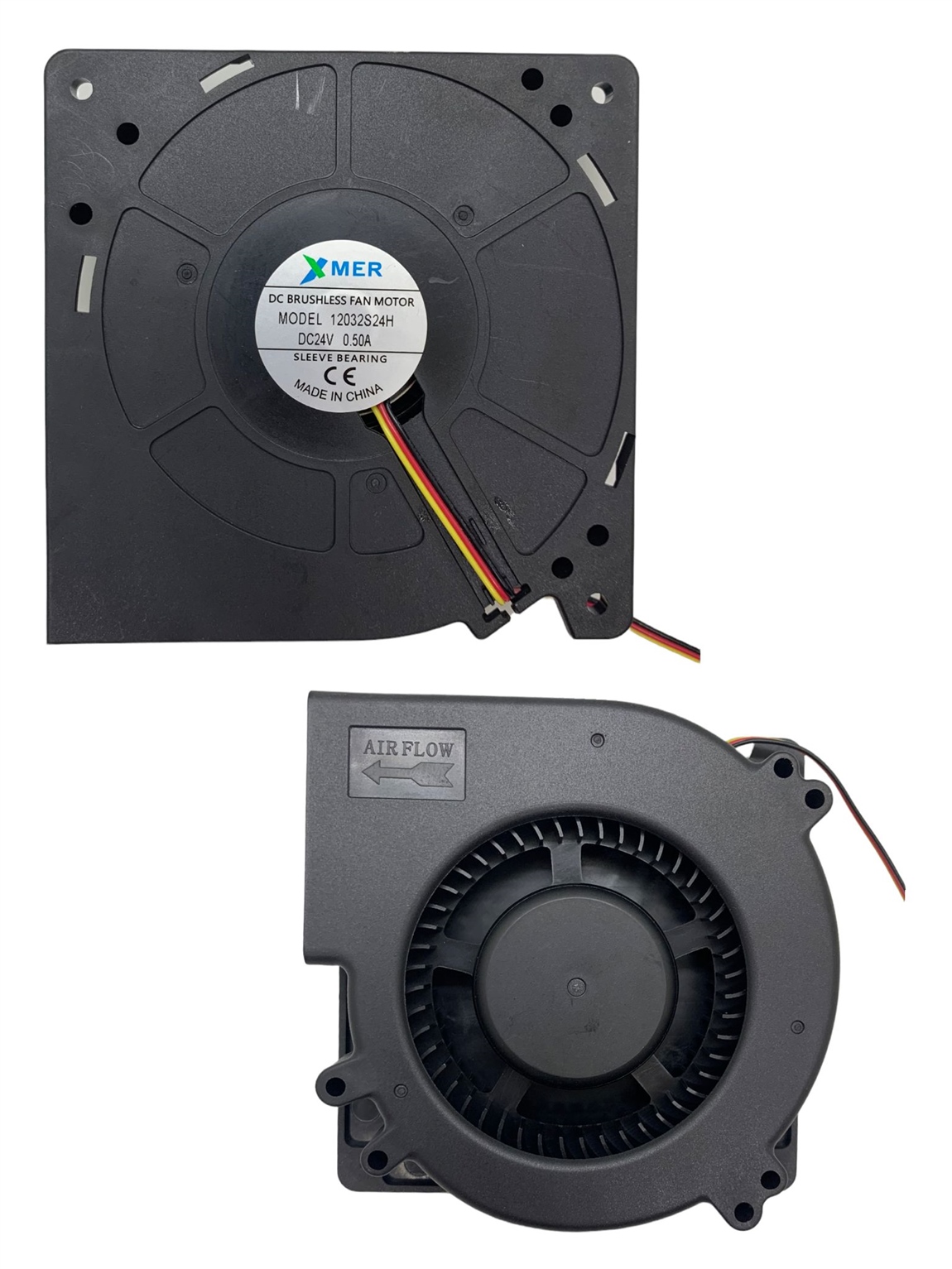 120x120x32mm 24V 0.50 3P XMER Salyangoz Fan