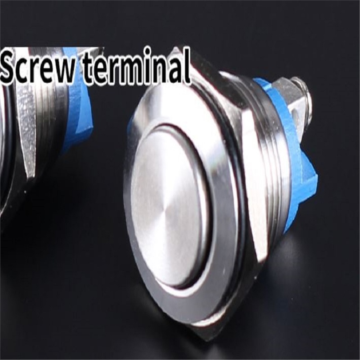 16mm Metal Buton Paslanmaz/Çelik IP65 3A 250VAC 2P 1No